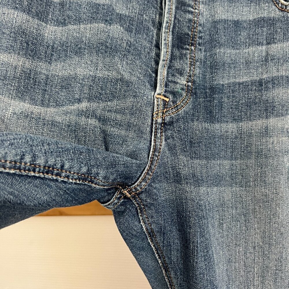 Express High‎ Rise Vintage Skinny Ankle Button Fly Blue Jeans Sz 10 - Picture 4 of 15